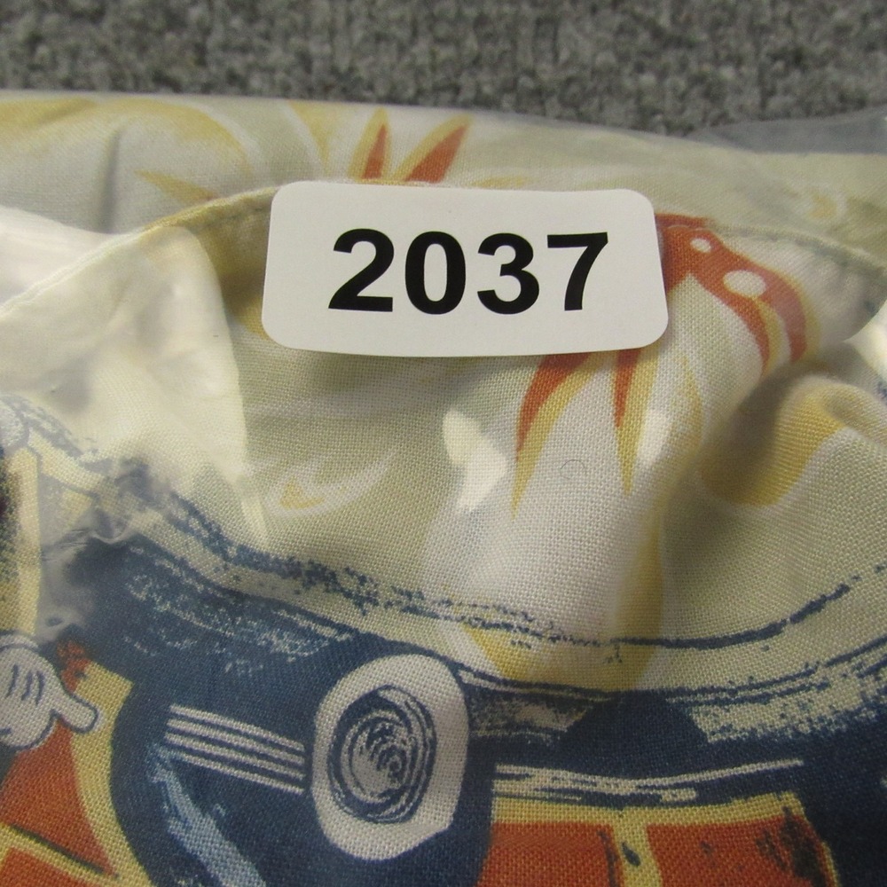 Vintage Walt Disney World Shirt Mens Small Blue Rayon Hawaiian Mickey Mouse 90s - Picture 11 of 11